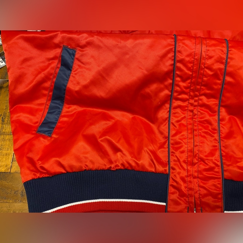 Boston Red Sox Jacket G-III Carl Banks Bomber Baseball Big Logo Satin Two Sided - Picture 12 of 14